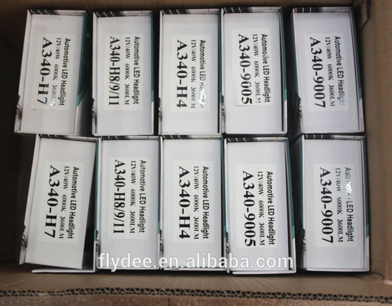 Energy Saving 36W 40W 3 Sides Auto LED Headlight H4 H11 9005 LED Head Lamp