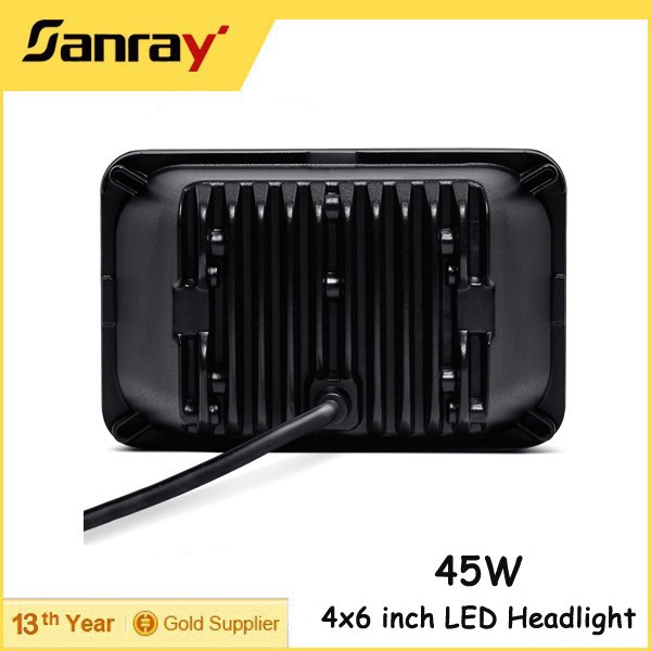 Hot Selling 6000K IP67 Waterproof 45W 4x6 Jeep Wrangler Led Headlight