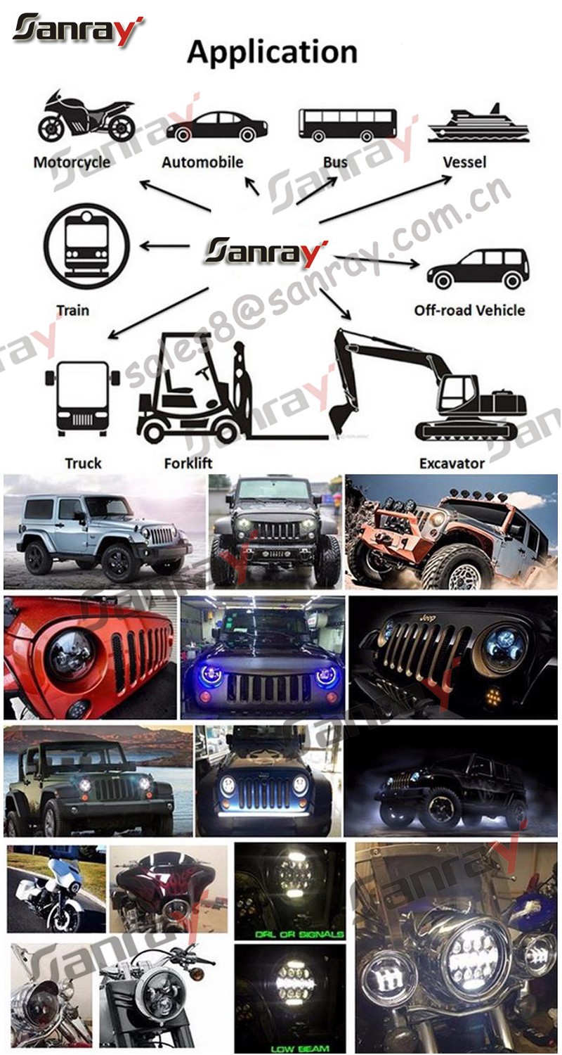 Hot Selling 6000K IP67 Waterproof 45W 4x6 Jeep Wrangler Led Headlight