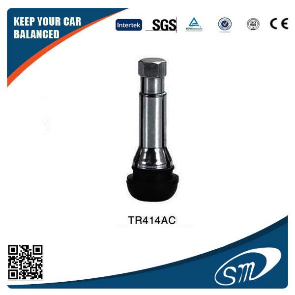 tubeless chromed straight type passenger car TR414AC tire valves