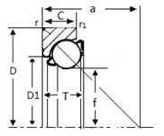 ACS0304K-1 Steering Bearing with Dimension 13x35.2x11